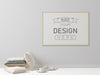 Poster Frame In Living Room Mockup Psd