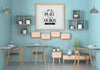 Poster Frame In Living Room Mockup Psd