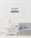 Poster Frame In Living Room Mockup Psd