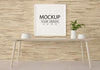 Poster Frame In Living Room Mockup Psd