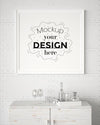 Poster Frame In Living Room Mockup Psd