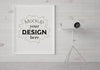 Poster Frame In Living Room Mockup Psd