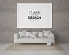 Poster Frame In Living Room Mockup Psd