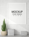 Poster Frame In Living Room Mockup Psd