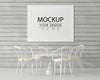 Poster Frame In Living Room Mockup Psd