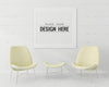 Poster Frame In Living Room Mockup Psd