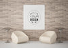 Poster Frame In Living Room Mockup Psd