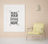 Poster Frame In Living Room Mockup Psd