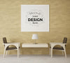 Poster Frame In Living Room Mockup Psd