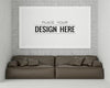 Poster Frame In Living Room Mockup Psd