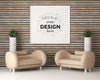 Poster Frame In Living Room Mockup Psd