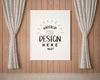 Poster Frame In Living Room Mockup Psd