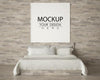 Poster Frame In Living Room Mockup Psd