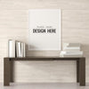 Poster Frame In Living Room Mockup Psd