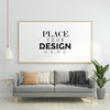 Poster Frame In Living Room Mockup Psd