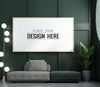 Poster Frame In Living Room Mockup Psd