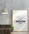 Poster Frame In Living Room Mockup Psd