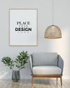 Poster Frame In Living Room Mockup Psd