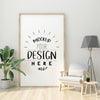 Poster Frame In Living Room Mockup Psd