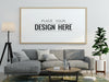 Poster Frame In Living Room Mockup Psd