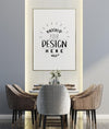 Poster Frame In Living Room Mockup Psd