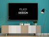 Poster Frame In Living Room Mockup Psd