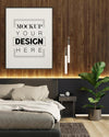 Poster Frame In Living Room Mockup Psd