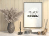 Poster Frame In Living Room Mockup Psd