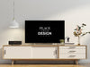 Poster Frame In Living Room Mockup Psd