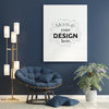 Poster Frame In Living Room Mockup Psd