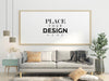 Poster Frame In Living Room Mockup Psd