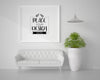 Poster Frame In Living Room Mockup Psd