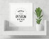 Poster Frame In Living Room Mockup Psd