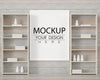 Poster Frame In Living Room Mockup Psd