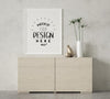 Poster Frame In Living Room Mockup Psd