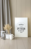 Poster Frame In Living Room Mockup Psd