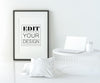 Poster Frame In Living Room Mockup Psd