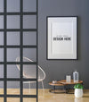 Poster Frame In Living Room Mockup Psd