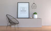 Poster Frame In Living Room Mockup Psd