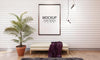 Poster Frame In Living Room Mockup Psd