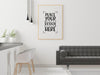 Poster Frame In Living Room Mockup Psd