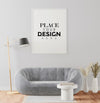 Poster Frame In Living Room Mockup Psd