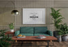 Poster Frame In Living Room Mockup Psd