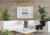 Poster Frame In Living Room Mockup Psd