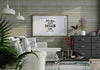 Poster Frame In Living Room Mockup Psd