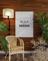 Poster Frame In Living Room Mockup Psd