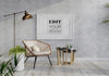 Poster Frame In Living Room Mockup Psd