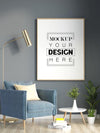 Poster Frame In Living Room Mockup Psd