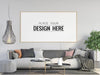 Poster Frame In Living Room Mockup Psd