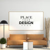 Poster Frame In Living Room Mockup Psd